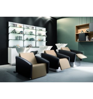 Fauteuil Salon de Coiffure avec Lavabo Blanc